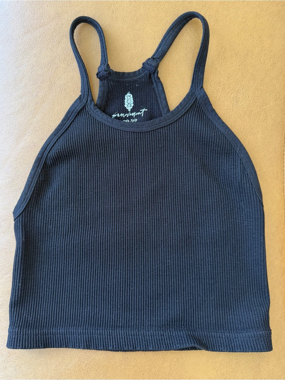 FP Movement by Free People Black Happiness Runs Long Crop Top XS/Small
